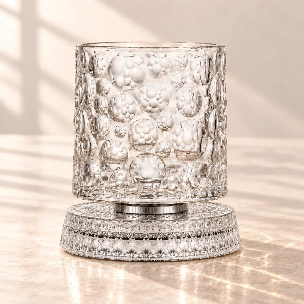 Bubble spinning whiskey glass (main)